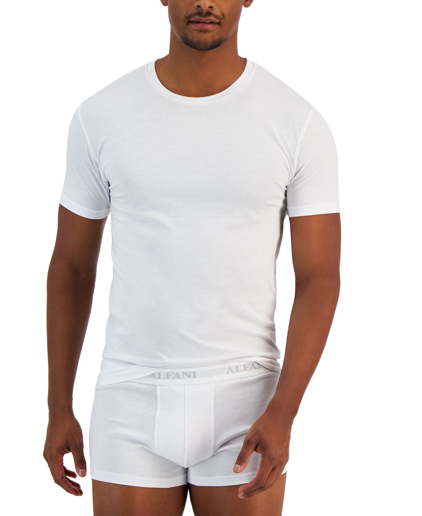 Alfani 4-Pk. Slim-Fit Solid Cotton Undershirts