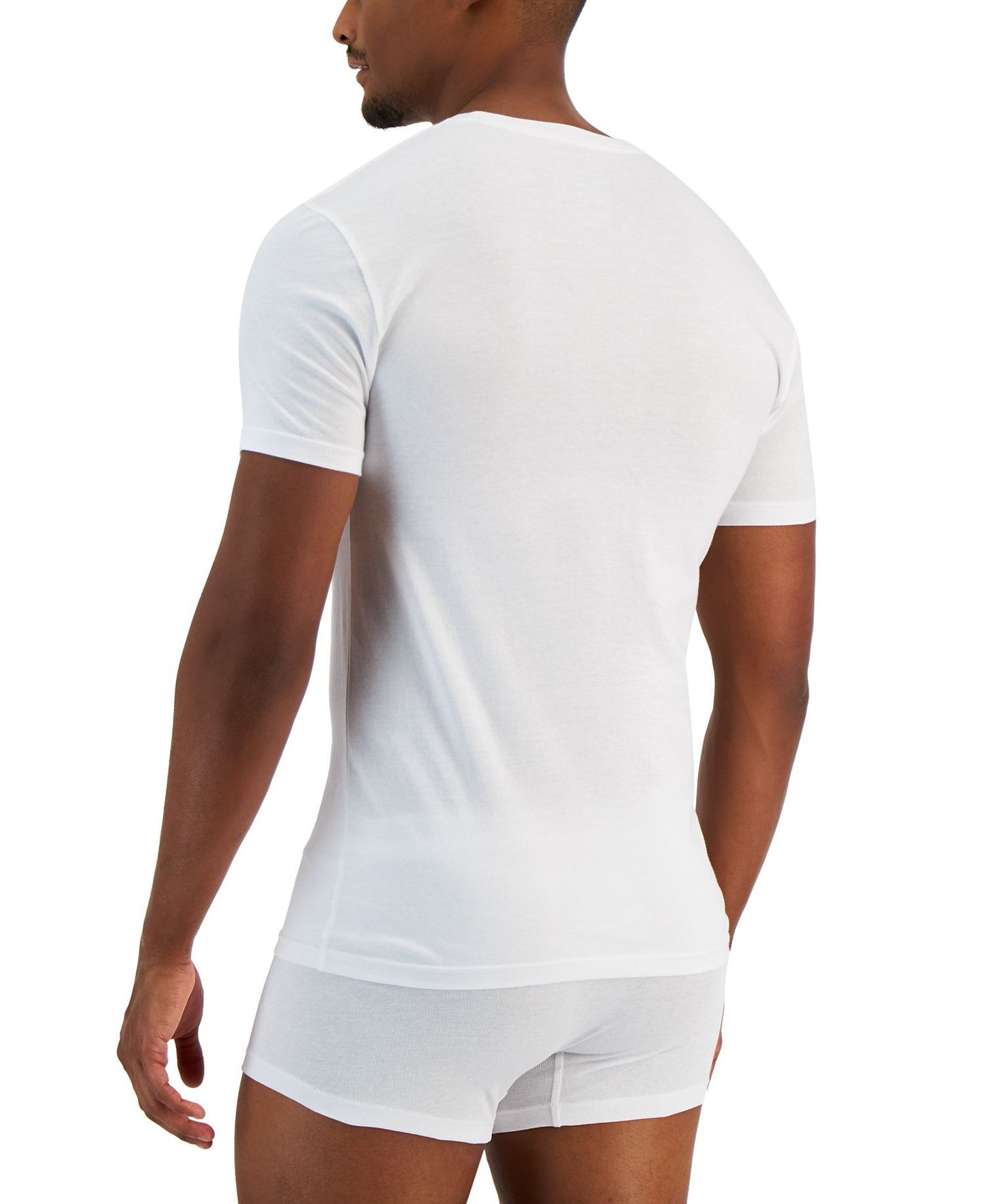 Alfani 4-Pk. Slim-Fit Solid Cotton Undershirts