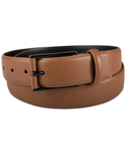 Alfani Alfatech Stretch Faux-leather Wrapped Buckle Dress Belt Tan thumbnail 1