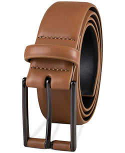 Alfani Alfatech Stretch Faux-leather Wrapped Buckle Dress Belt Tan thumbnail 2