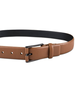 Alfani Alfatech Stretch Faux-leather Wrapped Buckle Dress Belt Tan thumbnail 3