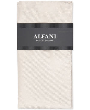 Alfani CHAMPAGNE Solid Pocket Square US One Size beige