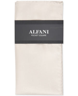 Alfani CHAMPAGNE Solid Pocket Square US One Size beige