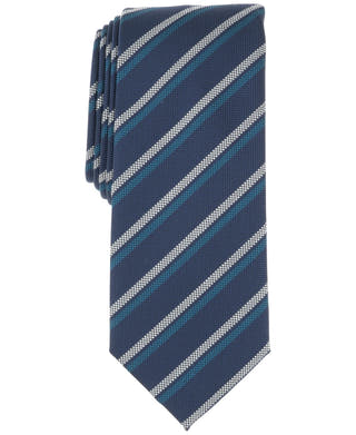 Alfani Earl Stripe Tie Created for Macy - Petrol