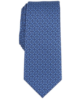 Alfani Garner Geo - Pattern Tie Blue