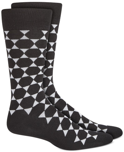 Alfani Geometric Star Socks Black