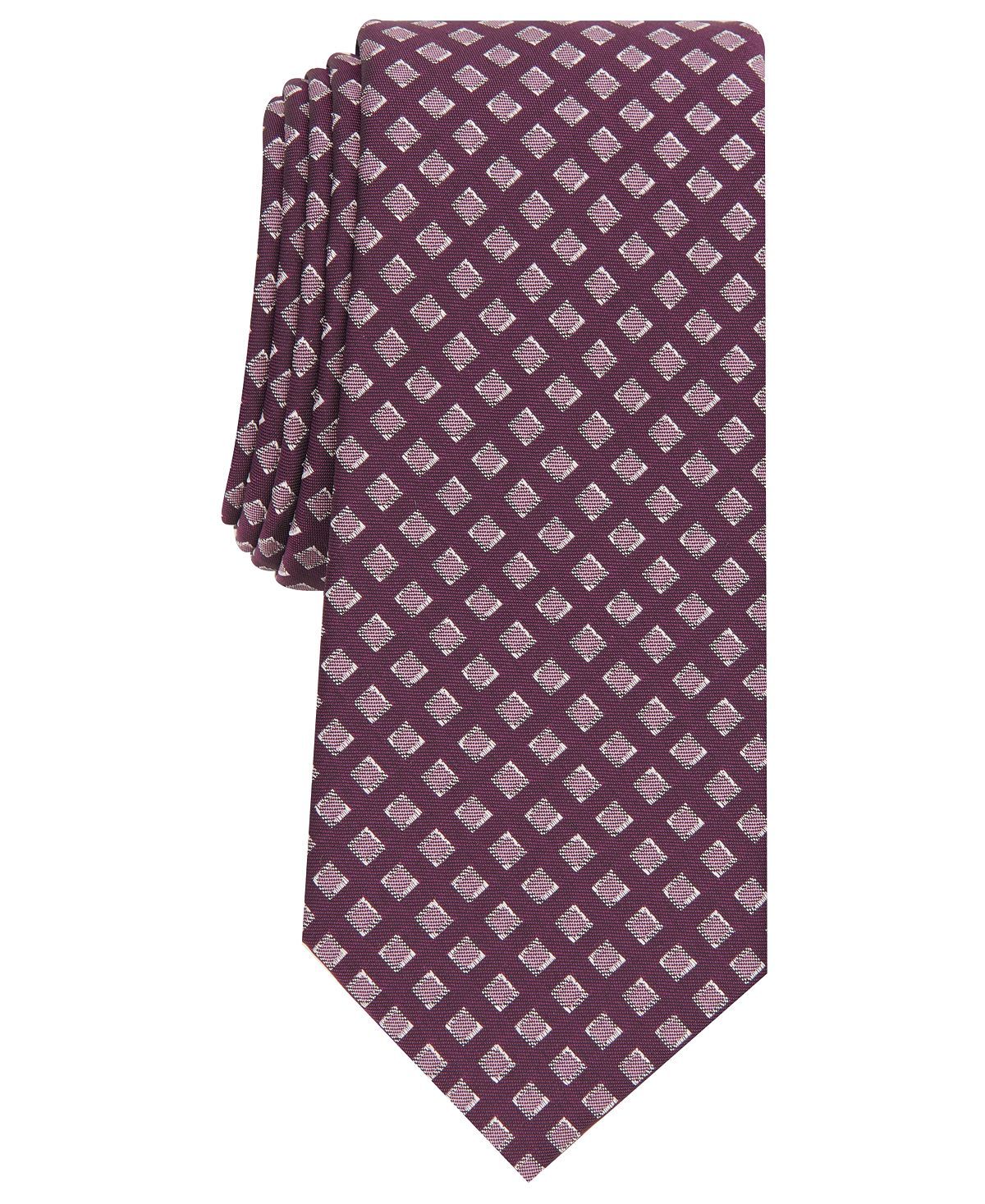 Alfani Hill Geometric Necktie Berry