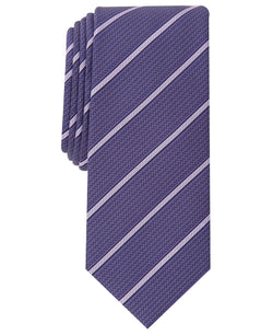 Alfani Holden Stripe Necktie Dusty Lavander thumbnail 1
