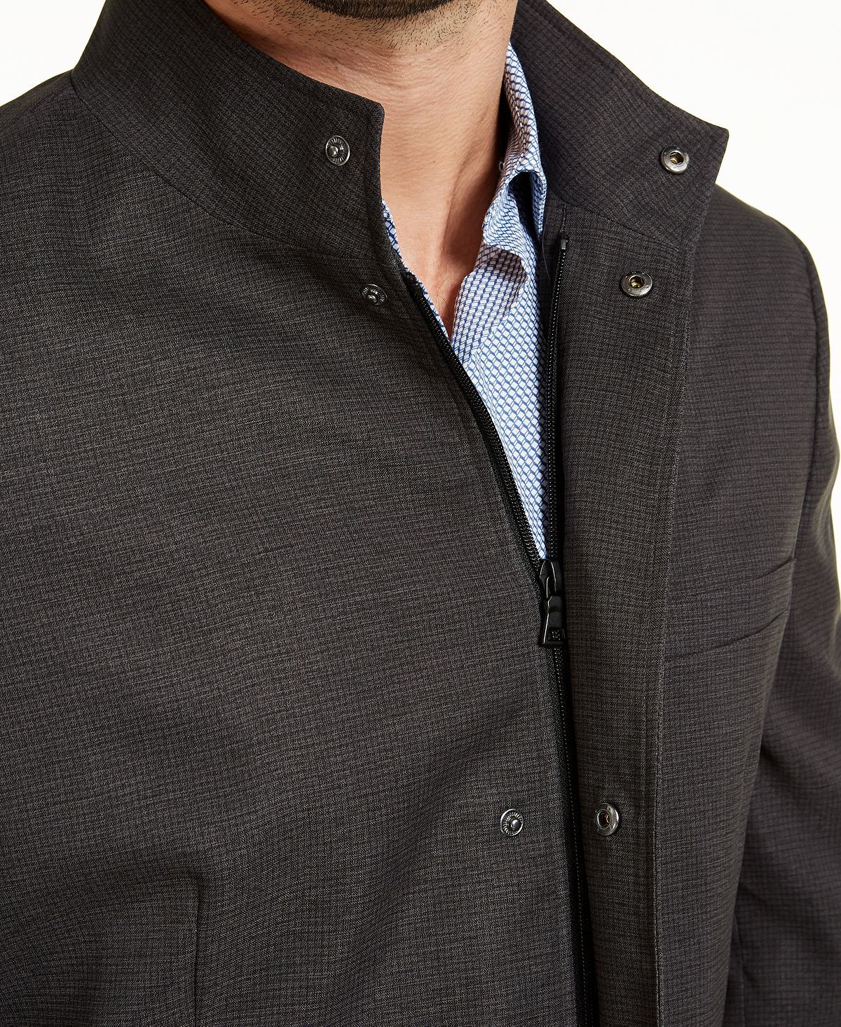 Alfani Kenneth Textured Jacket Charcoal