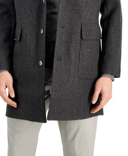 Alfani Knit Topcoat Charcoal Heather thumbnail 3