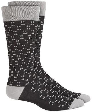 Alfani Micro Diamond Dot Socks Black