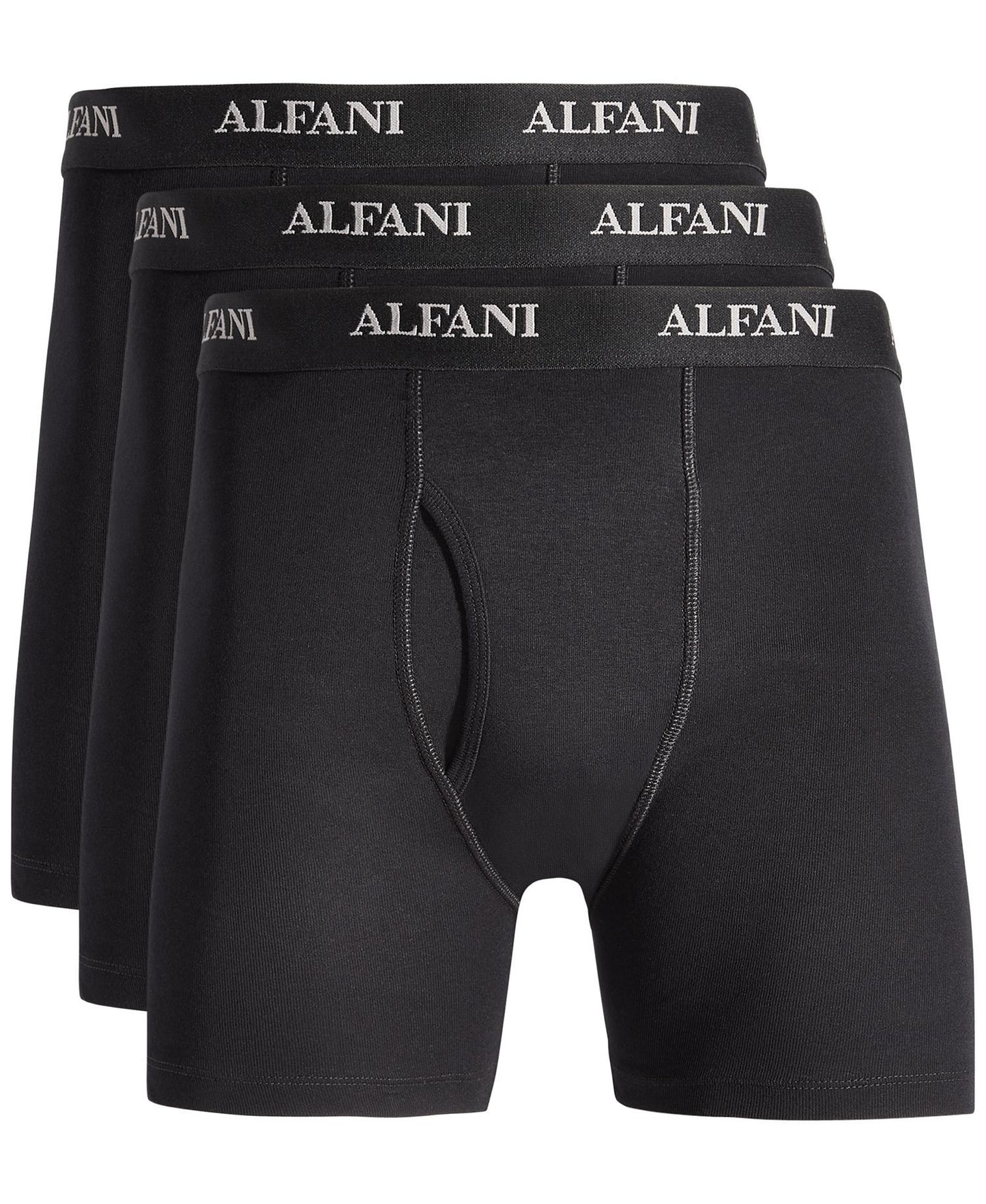 Alfani Regular-Fit Solid Boxer Briefs Pack of 4