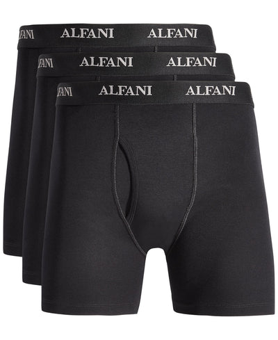 Alfani Regular-Fit Solid Boxer Briefs Pack of 4
