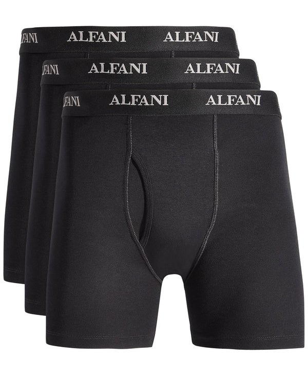 Alfani Regular-Fit Solid Boxer Briefs Pack of 4
