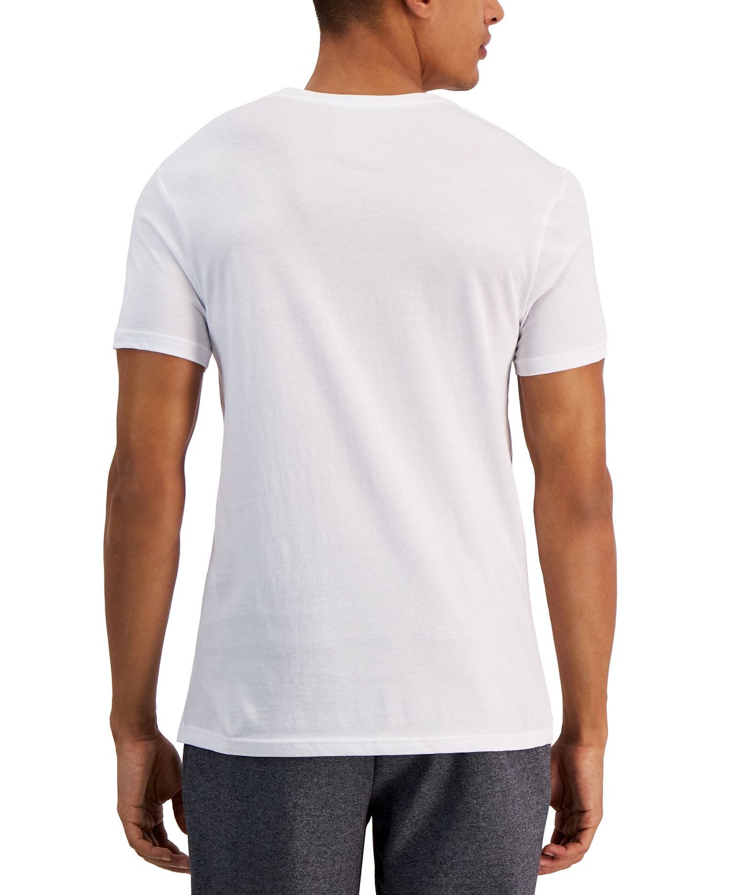 Alfani Regular-Fit V-Neck Solid Undershirts Pack of 4