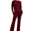Alfani Ribbed Wide Leg Pajama Set Port Royale