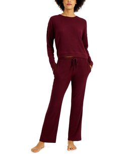 Alfani Ribbed Wide Leg Pajama Set Port Royale thumbnail 1
