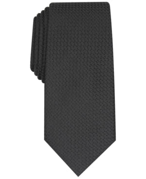 Alfani Slim Textured Tie Created for Macy - Black