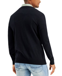 Alfani Solid Pocket Cardigan Deep Black thumbnail 2
