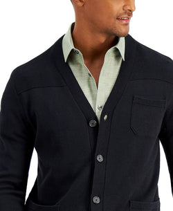 Alfani Solid Pocket Cardigan Deep Black thumbnail 3