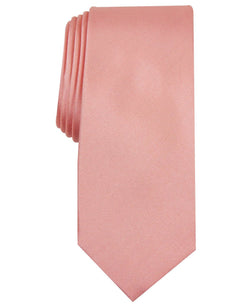 Alfani Solid Texture Slim Tie Salmon thumbnail 1