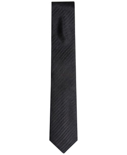 Alfani Stripe Silk Slim Tie Black thumbnail 2