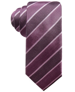 Alfani Stripe Slim Silk Tie New Pink thumbnail 1