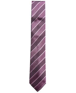 Alfani Stripe Slim Silk Tie New Pink thumbnail 2