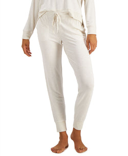 Alfani Super Soft Jogger Pajama Pants Oatmeal Hthr thumbnail 2