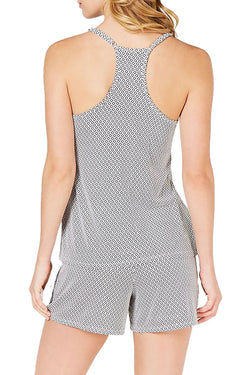 Alfani Ultra Soft Positive/Negative Side Stripe Printed Short in Diamond Geometric White thumbnail 3