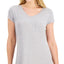Alfani Ultra-soft Long Sleepshirt Nightgown Hy Grey Hthr