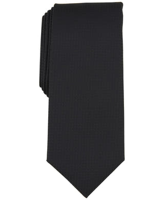 Alfani Windhill Solid Tie Necktie Slim Modern Black