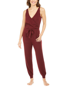 Alfani Wo 1-pc. Pajama Jumpsuit Dried Berry thumbnail 1