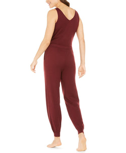 Alfani Wo 1-pc. Pajama Jumpsuit Dried Berry thumbnail 3
