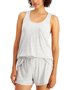 Alfani Wo Tank & Shorts Pajama Set Pearl Grey thumbnail 2