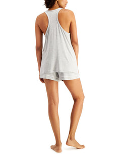 Alfani Wo Tank & Shorts Pajama Set Pearl Grey thumbnail 3