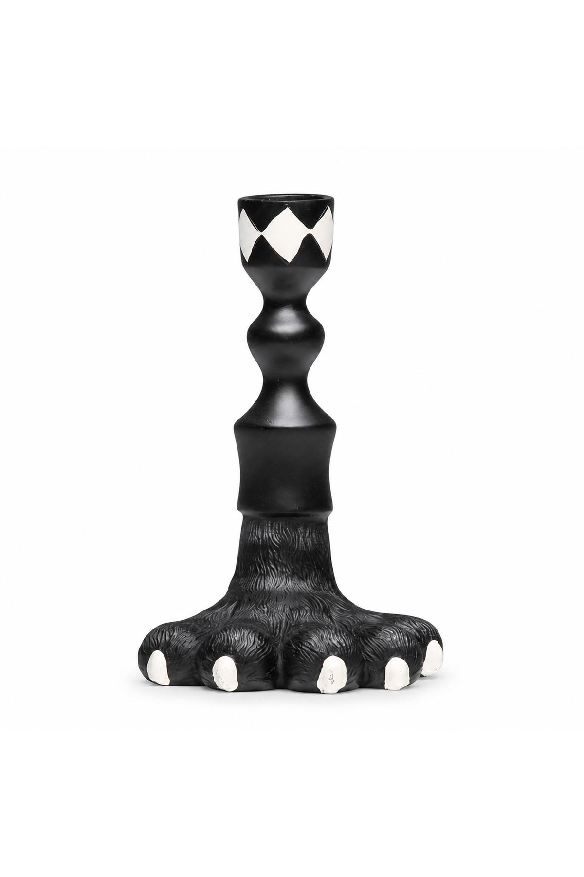 Alice’s Adventures Black Monster Paw Taper Candle Holder
