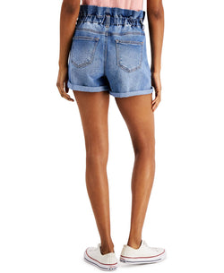 Almost Famous Ynq Denim Cuffed Ripped Shorts Medium Wash thumbnail 2