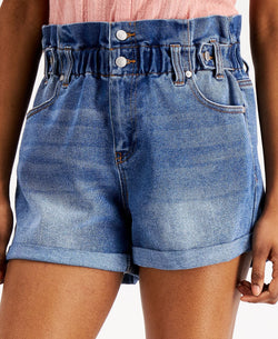 Almost Famous Ynq Denim Cuffed Ripped Shorts Medium Wash thumbnail 3
