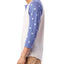 Alternative Eco Star-print Heathered Henley Eco Ivory/Pacific Blue Stars