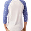 Alternative Eco Star-print Heathered Henley Eco Ivory/Pacific Blue Stars