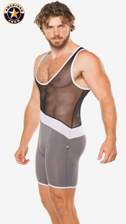 American Jock Black Physique Tri-Color Singlet thumbnail 2
