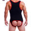American Jock Red Black Endurance Jock Singlet