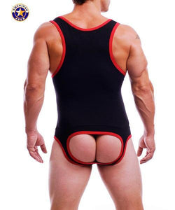 American Jock Red Black Endurance Jock Singlet thumbnail 2