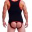 American Jock Red Black Endurance Jock Singlet