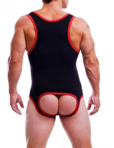 American Jock Red Black Endurance Jock Singlet