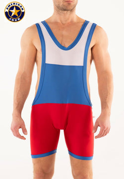 American Jock Red Ivan Tri-Color Singlet thumbnail 1