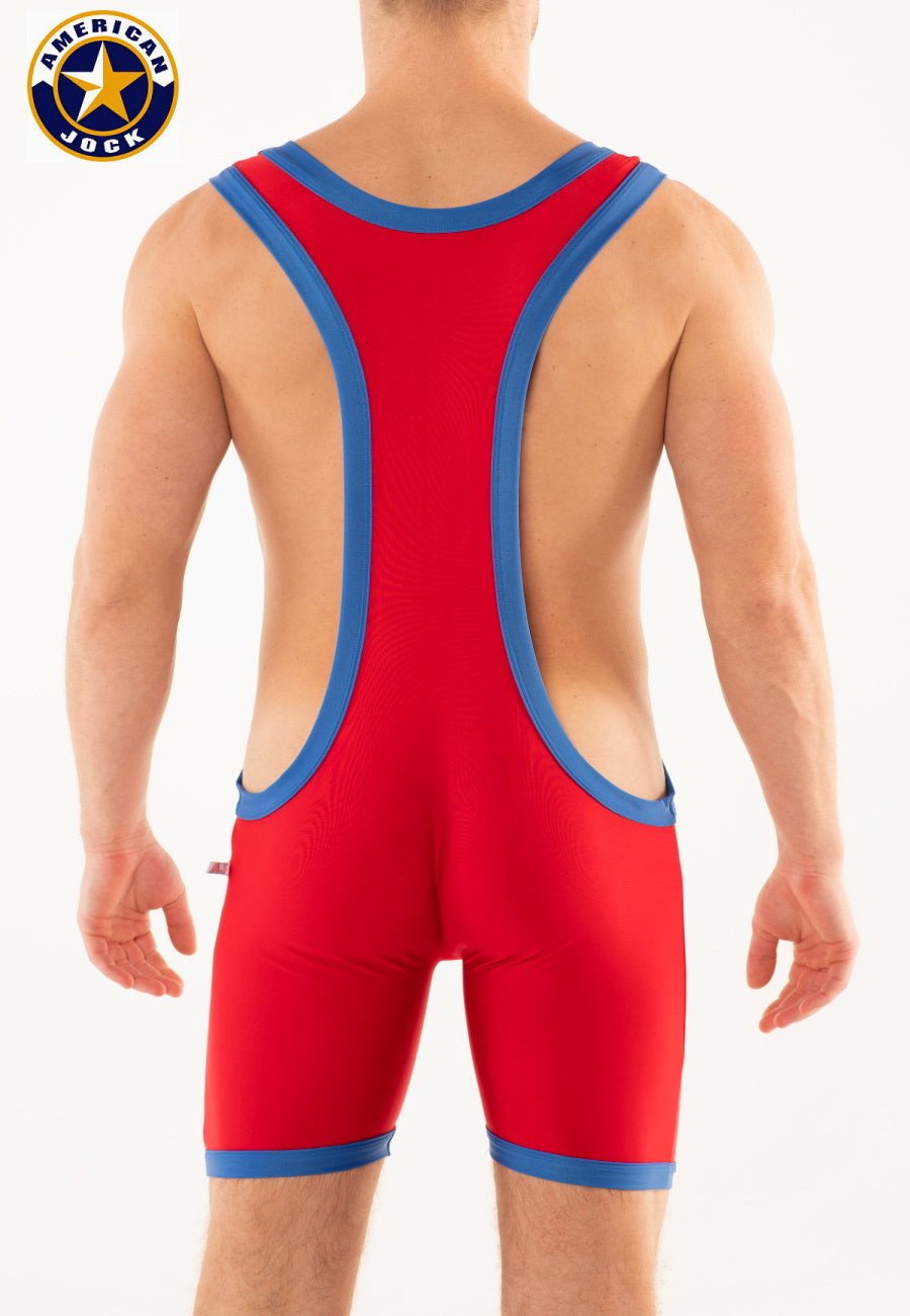 American Jock Red Ivan Tri-Color Singlet