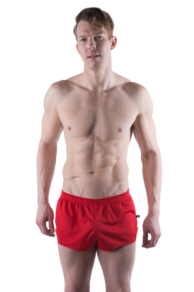 American Jock Red Ultra Running Short