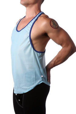 American Jock Turquoise Elite Sport Track Tank Top thumbnail 2